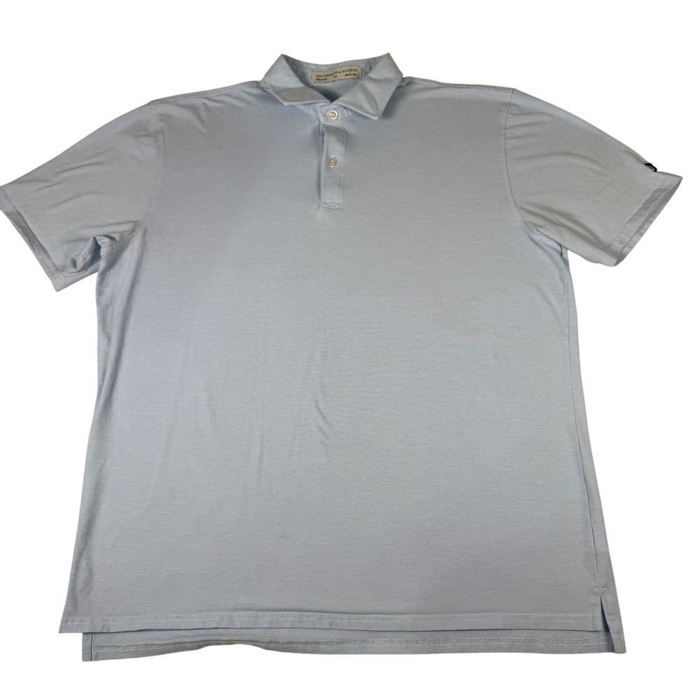 Holderness & Bourne Polo Shirt Mens‎ XL Blue Pima Cotton Tailored Golf Athletic